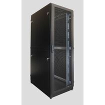 Шкаф напольный телекоммуникационный 19" 42U, Ш800*В2020*Г1050, передняя дверь - перфорация, серый (ШТК-М-42.8.10-48АА-9005)