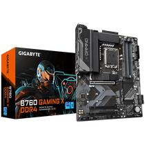 Материнская плата Gigabyte LGA1700: B760 GAMING X DDR4 [Intel B760, 4xDDR4, 3xPCI-Ex16, 4хSATA3, 3xM.2, 3хUSB3,  HDMI, DP, Standard-ATX]