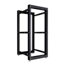 Стойка телекоммуникационная 19" 24U, двухрамная, Ш550xВ1570xГ600-1000мм, черная (NTSS-2POR24U/ 600-1000-BL)