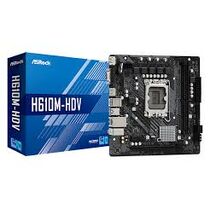 Материнская плата ASRock LGA1700: H610M-HDV  [H610, 2хDDR4, 1хPCIEx16, 1хPCIEx1, 4хSata3, 1хM.2, 2хUSB3, 4хUSB2, D-Sub, HDMI, DP, microATX]