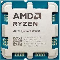 Процессор AM5 Ryzen 9 9950X 4,30 ГГц (5,70 ГГц), 16 ядер, 32 потоков, Radeon, Granite Ridge, 170Вт OEM  (100-000001277)