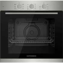Электрический встраиваемый духовой шкаф Kuppersberg HF 603 BX черный/ серебристый ( объем - 80 л. t -250°)