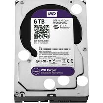 Жесткий диск HDD 3.5" SATA: 6000 Гб WD Purple [5400 rpm, 64 Мб, Sata 3 (6 Gbit/ s), Восстановленный на заводе] WD60PURX-FR