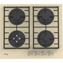Газовая варочная панель Korting HGG 6825 CTB бежевый (конфорок - 4 шт, панель - закаленное стекло)