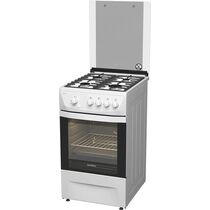 Плита газовая DARINA 1D1 GM 241 008 W белый/ черный (конфорок - 4, решетки чугун)