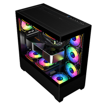 Корпус Foxgate Midi-Tower 218E-1B ARGB 4*120мм (без БП, 2xUSB2.0, 1xUSB3.0, ) 218E-1B ARGB