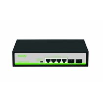 Неуправляемый POE-коммутатор 06 портов Tiandy TC-P3S06 Spec:H/ 0402/ AT/ 60 ( 4x1Гбит/ с, 2xSFP, 4xPOE, PoE‑бюджет 60 Вт) корпус - металл