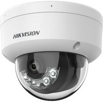Видеокамера IP 2 Mp уличная Hikvision купольная, f: 2.8 мм, 1920*1080, ИК: 30 м, LED:30 м, антивандальная, карта до 512 Gb, микрофон (DS-2CD1123G2-LIU