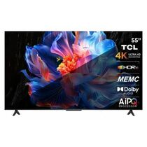 Телевизор 55" TCL 55P6K Google TV, 4K Ultra HD, 60 Гц, HDMI х3, USB х2, чёрный