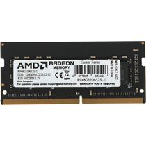Модуль памяти DDR4 8Gb 3200MHz AMD R948G3206S2S-U Radeon R9 Gamer Series RTL PC4-25600 CL22 SO-DIMM 260-pin 1.2В Ret