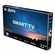 Телевизор 32" Yasin 32E9000 Android TV 14, HD Ready, 60 Гц, Голосовой пульт, HDMI х2, USB х2, чёрный