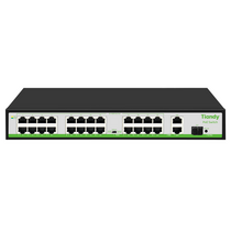 Неуправляемый POE-коммутатор 26 портов Tiandy TC-P3S027 Spec:H/ 2421/ AT/ 260 ( 24x100Мбит/ с 2x1Гбит/ с, 1xSFP, 24xPOE, PoE‑бюджет 260 Вт) корпус - металл