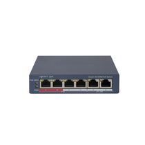 Управляемый PoE-коммутатор 06 портов Hikvision DS-3E1106P-EI (6х100Мбит/ с, 4хPoE, PoE‑бюджет 60 Вт) начального уровня