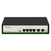 Неуправляемый POE-коммутатор 06 портов Tiandy TC-P3S06 Spec:F/ 0420/ AT/ 55 ( 6x100Мбит/ с, 4xPOE, PoE‑бюджет 55 Вт) корпус - металл