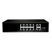 Неуправляемый POE-коммутатор 11 портов NetLan NLS-1211P (8x100Мбит/ с 3x1Гбит/ с, 1xSFP, 8xPOE, PoE‑бюджет 250 Вт) корпус - металл