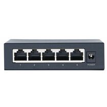 Неуправляемый POE-коммутатор 05 портов NetLan NLS-115P (5x100Мбит/ с, 4xPOE, PoE‑бюджет 48 Вт) корпус - металл
