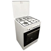 Плита комбинированная MIU UNO 51S белая (ГК конфорок, э/ поджиг конф., духовка электро, решетки - лама)
