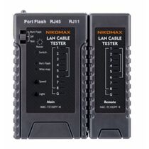 Кабельный Тестер Nikomax RJ11, RJ12, RJ45, с функцией Port Flash и LED фонарем (NMC-TE100PF)