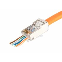 Коннектор RJ-45 Cat5e 50 микрон, экранированный, сквозной, Nikomax (NMC-RJ88RZ50SD1-PT-100) упаковка 100 шт