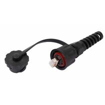 Коннектор RJ-45 индустриальный, Cat6a 50 микрон, экранированный, IP67, Nikomax (NMC-RJ88RA50SA3-IS-BK)