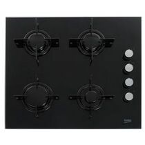 Газовая варочная панель Beko HILG64120S черный (конфорок - 4 шт, панель - закаленное стекло)