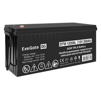 АКБ 12V 200Ah, ExeGate DTM 12200L для использования в ИБП