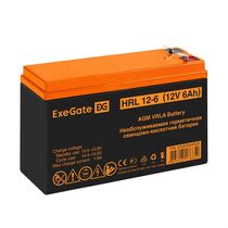 АКБ 12V 6Ah, ExeGate HRL 12-6 для использования в ИБП
