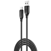 Кабель USB-плетеный, -XO- 1м, Type-C (NB235 2.4A) черный