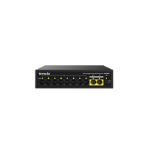 Неуправляемый POE-коммутатор 10 портов Tenda SG110PC ( 10x1Гбит/ с, 8xPOE, PoE‑бюджет 100 Вт) корпус - металл