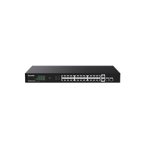Неуправляемый POE-коммутатор 28 портов Tenda TEG1128P-24-410W ( 26x1Гбит/ с, 2xSFP, 24xPOE, PoE‑бюджет 370 Вт) корпус - металл