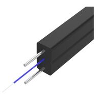 Кабель оптический FTTH, 2 волокна, 0,6 кН, несущий элемент две стальных проволки (CO-FTTH2-2)