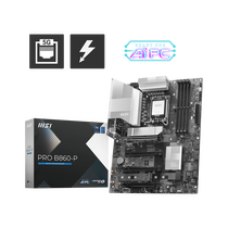 Материнская плата Msi LGA1851: PRO B860-P [B860, 4хDDR5, 2хPCIe1,1хPCIe16, 1хPCIe4, 4хSATA3, 3хМ2, 5xUSB3, 4xUSB2, DP, HDMI, ATX]
