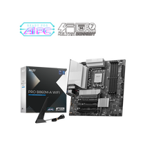 Материнская плата Msi LGA1851: PRO B860M-A WIFI [B860, 4хDDR5, 4хPCIe16, 4хSATA3, 3хМ2, 4xUSB3, 2xUSB2, DP, HDMI, Micro-ATX]