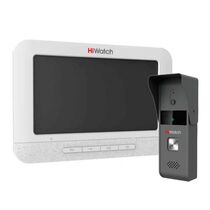 Комплект видеодомофона аналоговый HiWatch, 7 дюймов, 800*480, белый (DS-D100KF)