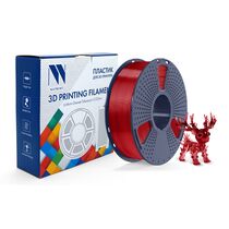 Филамент PLA Transparent Red для 3D печати (1,75мм/ 330м/ 1кг) NV Print