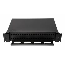 Кросс оптический в стойку 2U, 48 портов SC/ LC, выдвижной, черный (SNR-ODF-48RPD-BK)