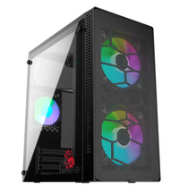 Корпус Bloody Mini-Tower BD-CC101F (без БП, Боковое стекло, Вентиляторы 120мм: 2xFRGB, ГхВхШ: 315x365x189, ) BD-CC101F-BK