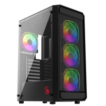Корпус Bloody Midi-Tower BD-CC114 (без БП, Боковое стекло, Вентиляторы 120мм: 4xARGB, ГхВхШ: 350x477x200, ) BD-CC114-BK