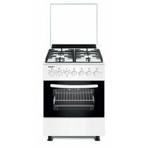 Плита комбинированная Kraft KF-FSF6427AEWI белый (ГК конфорок, э/ поджиг конфорок, конфорок - 4, духовка электро, чугун)