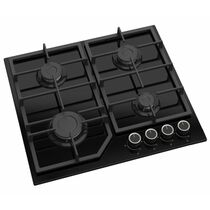 Газовая варочная панель Kraft KF-HV6325B черный (конфорок - 4 шт, панель - эмалированная сталь)