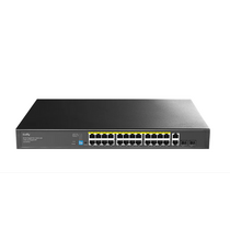 Неуправляемый POE-коммутатор 28 портов Cudy GS1026PS2 ( 26x1Гбит/ с, 2xSFP, 24xPOE, PoE‑бюджет 300 Вт) корпус - металл
