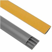 Короб ПВХ напольный самоклеящийся 90х20, серый Rexant (28-5051) кратность заказа 2 метра