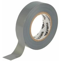 Изолента ПВХ профессиональная, 0,18х19мм, 20м, серая Kranz (KR-09-2808) кратность заказа 10 рулонов