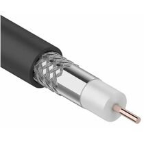 Кабель коаксиальный RG-6U, 75Ом, CCS/ Al/ Al, 64%, бух.305м., Внешний, черный, Rexant (01-2204)