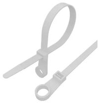 Стяжка нейлоновая под винт 150x3,6мм, белая (100 шт/ уп) Rexant (07-0154) кратность заказа 10 уп.