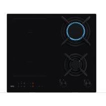 Комбинированная варочная панель AEG HDB64623NB черный (конфорок газ. - 2 шт, конфорок индукционных - 2. панель - стеклокерамика, 56х49 см)