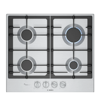 Газовая варочная панель Bosch PCP6A5I90M нержавеющая сталь (конфорок - 4 шт, панель - нержавеющая сталь)