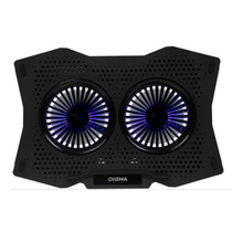 Подставка для ноутбука Digma D-NCP180-2X110 До 18", Вентилятор 110мм, Черный (D-NCP180-2X110)