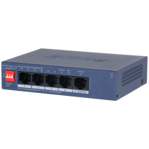 Управляемый PoE-коммутатор 05 портов Dahua DH-CS4005-4GT-36 (5х1Гбит/ с, 4хPoE, PoE‑бюджет 36 Вт) 2 уровня