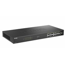 Неуправляемый POE-коммутатор 18 портов D-Link DGS-1018P/ B1A ( 16x1Гбит/ с, 2xSFP, 16xPOE, PoE‑бюджет 240 Вт) корпус - металл